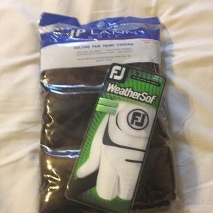New Men’s FootJoy Golf Glove & Brown Golf Covers